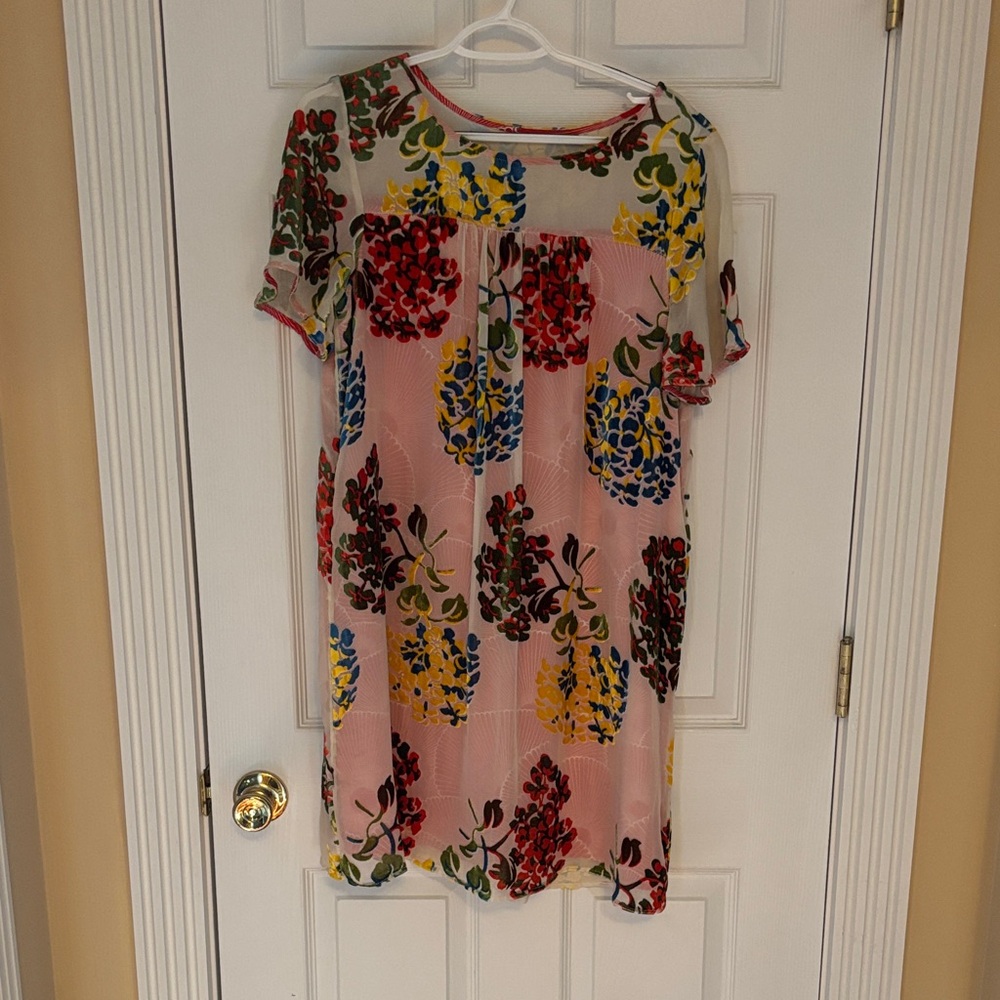 Maeve Pink Floral Mini Dress